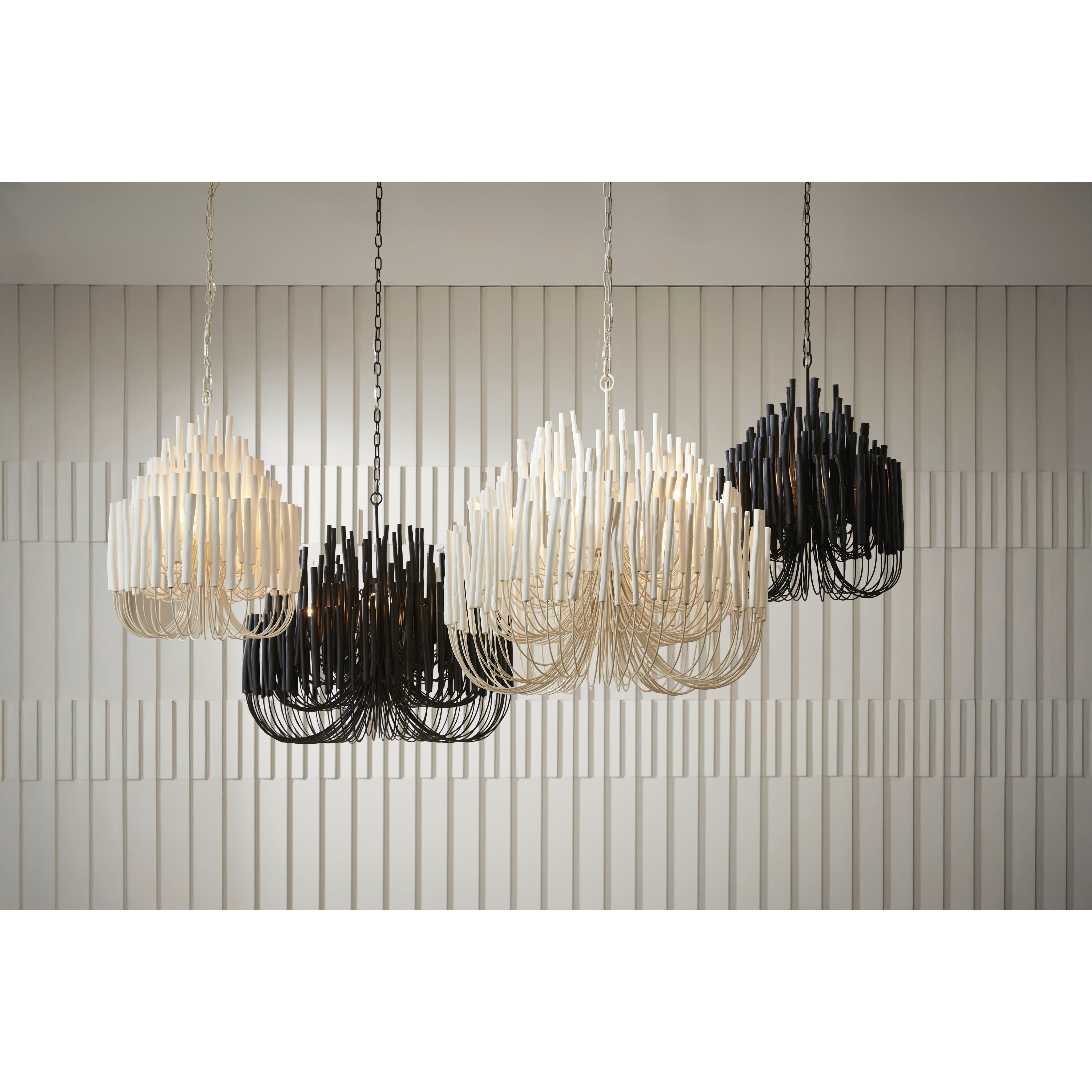 Tilda 6 Light 36 inch White Chandelier Ceiling Light, Large